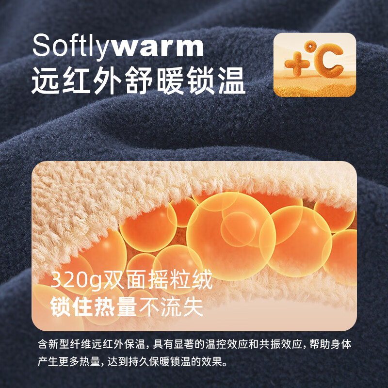 JELLYBABY男童秋装运动服套装小童加绒帅气宝宝两件套2024秋冬新品童装 宝蓝 90 CM