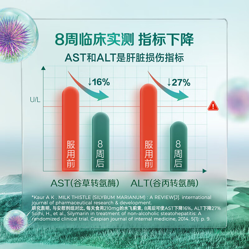 BYHEALTH奶蓟草醒肝护肝片酒前解酒药 酒后醒酒 养肝保肝解宿醉 6片/盒 体验装