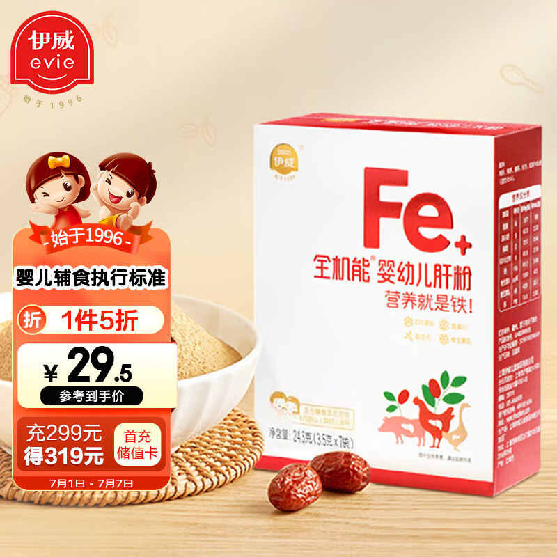 伊威（Eastwes）婴幼儿辅食 宝宝猪肝粉不添加食盐蔗糖搭配米粉24.5g辅食添加初期怎么样,好用不?