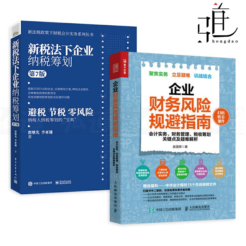 2册 新税法下企业纳税筹划第7版+企业财务风险规避指南-会计实务/财务管理/税收筹划关键点