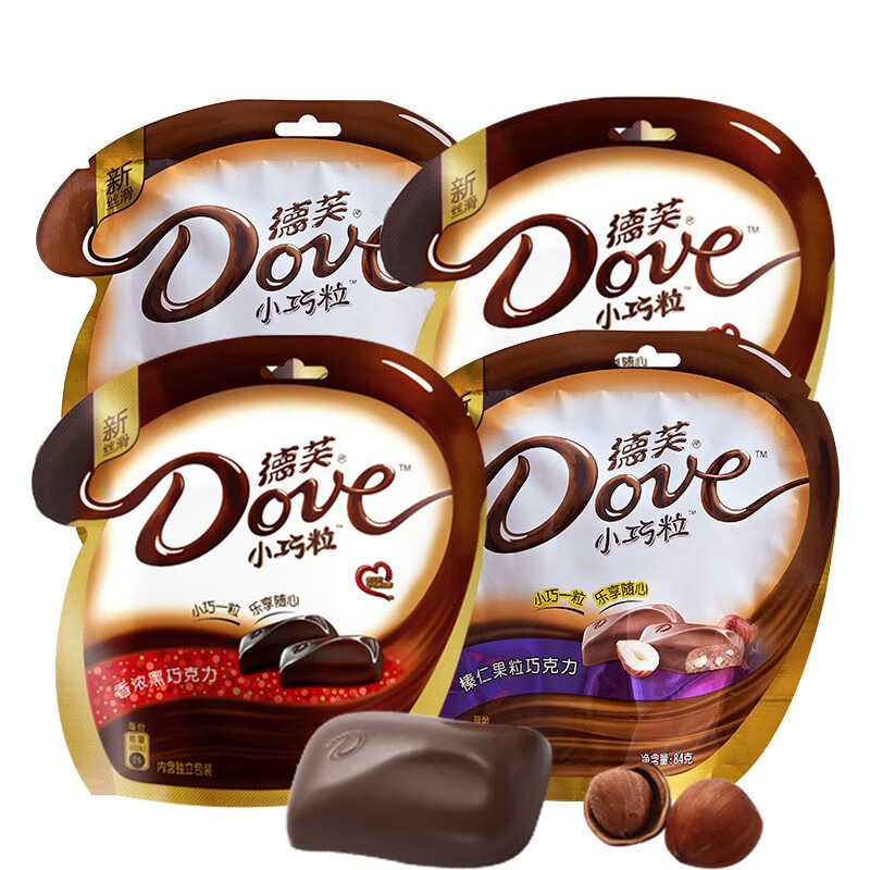德芙(dove 德芙丝滑牛奶巧克力 多口味婚庆喜糖伴手礼巧克力小巧粒