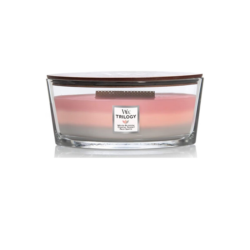 WOODWICK【心动的信号】海岸线椭圆香薰蜡烛 白噪音香氛 花果香 454g