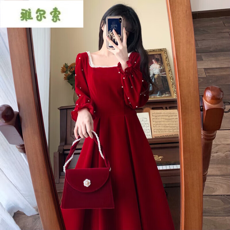 雅尔索胖妹妹大码新娘结婚服敬酒礼服冬季小个子订婚连衣裙回门便装平 黑色 3XL150-170斤怎么样,好用不?