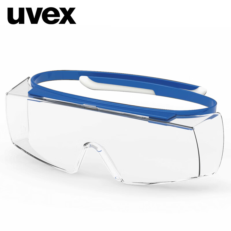 uvex优唯斯 9169260 super OTG眼镜蓝色镜框可与矫视眼镜配合使用耐磨防雾安全眼镜定做 1副