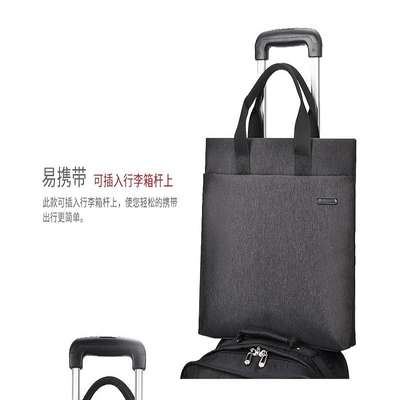 恒源祥(HYX)公文包 手提包 会议包13.3/14英寸 电脑包 文件包 可订制(无肩带) 灰色