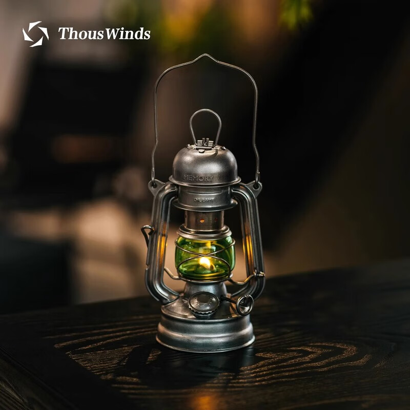THOUSWINDS千風(fēng)拾光煤油燈老式手提掛馬燈復(fù)古露營(yíng)燈戶外燃油燈 拾光煤油燈蘑菇頭版75E 復(fù)古銀