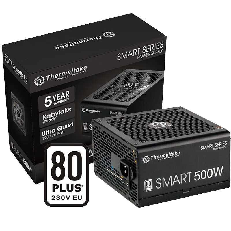 Thermaltake 曜越 Smart S 500 白牌（80%）非模组ATX电源 500W