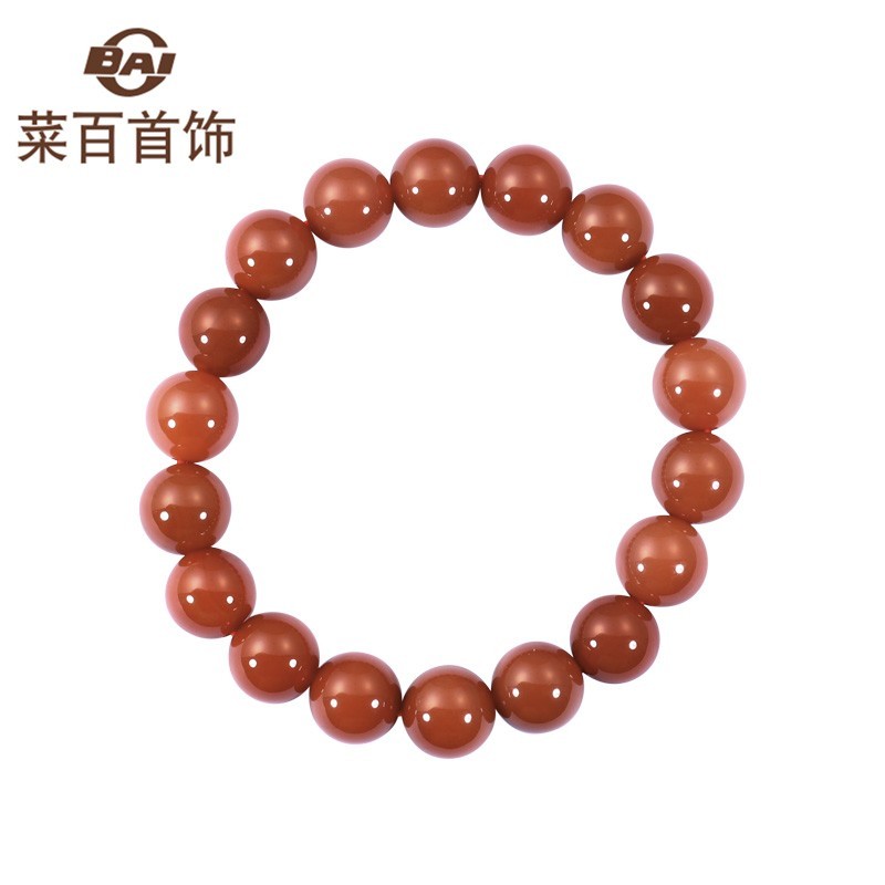 菜百首飾 時尚瑪瑙/碧璽手串男女款  定價 JS 紅瑪瑙手串6mm