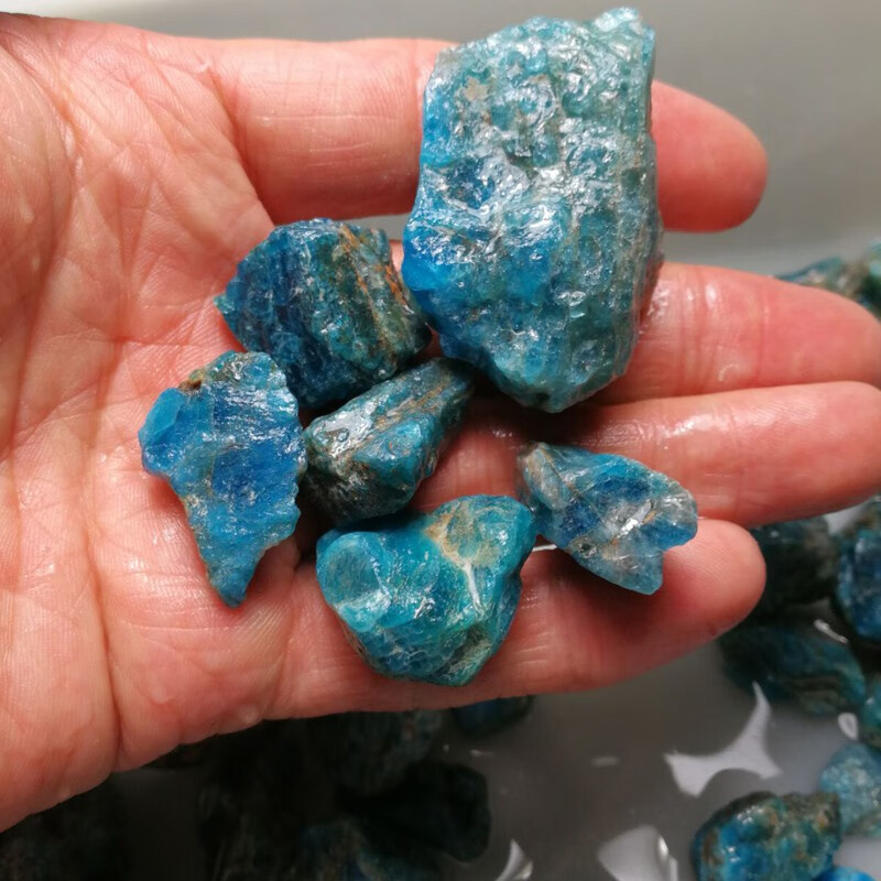 唯誠 天然 水晶石矿石原石儿童收藏矿石教学标本摆件 磷灰石一块（2-3厘米）
