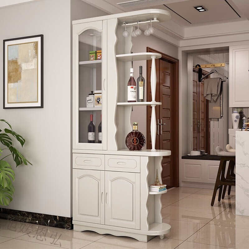 家具中式实木间厅柜进门玄关柜家用隔断双面屏风架客厅简约1米双面屏