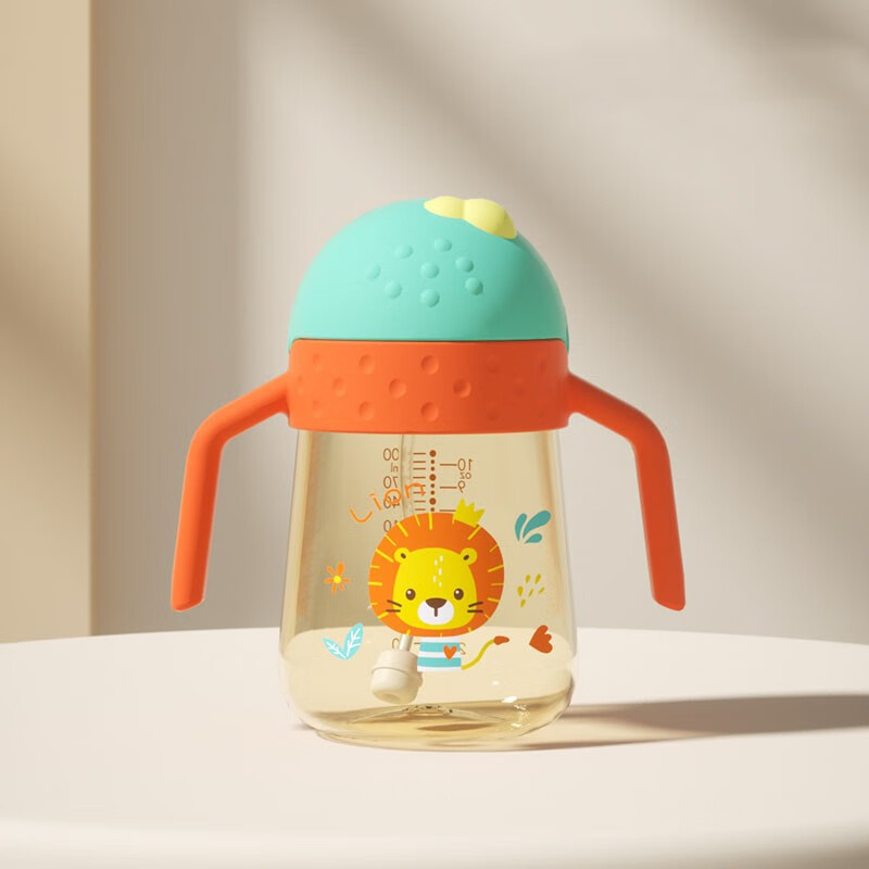 吉田久森儿童水杯学饮6个月以上宝宝吸管杯夏天直饮喝水杯子婴儿奶瓶