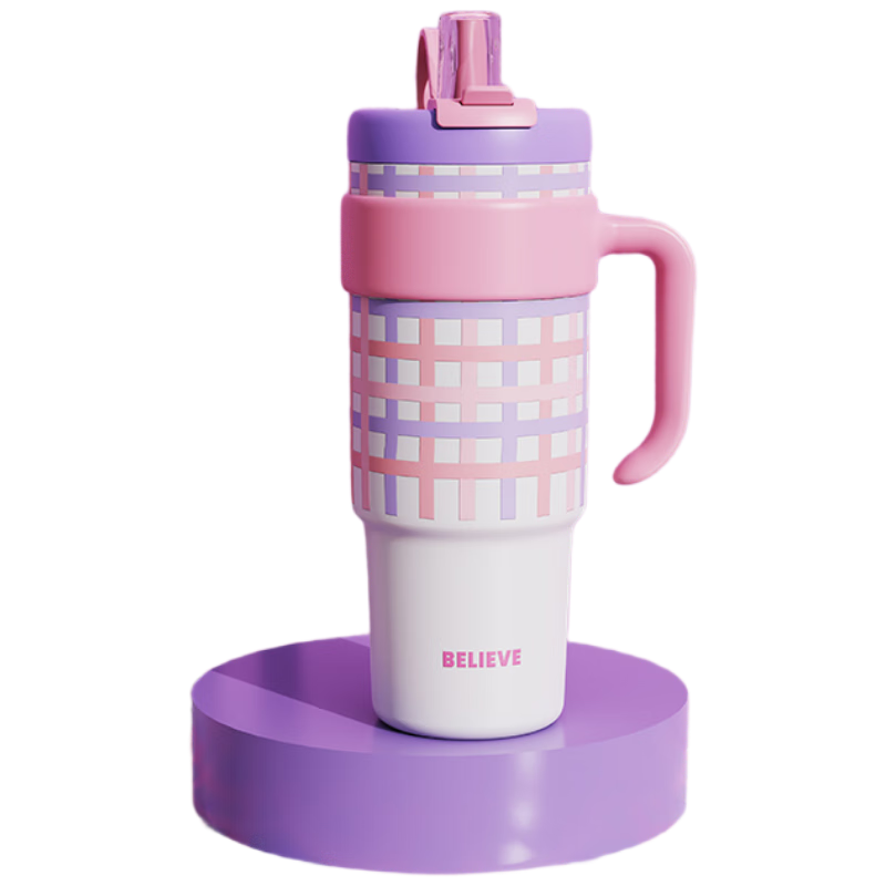 PAKCHOICE冰霸杯水杯保温杯大容量316不锈钢食品级学生巨无霸吸管保温杯子