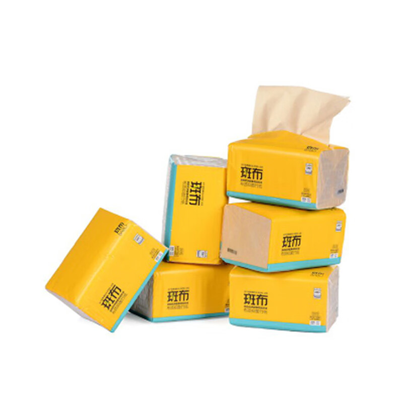 斑布babo竹浆本色纸巾竹纤维抽纸餐手巾卫生纸整箱家用90抽24包 24包