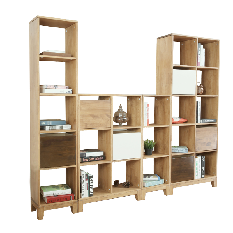 簡(jiǎn)美麗家書(shū)架落地實(shí)木組合柜層架置物架北歐儲(chǔ)物架展示架書(shū)房收納柜格子柜 YM406無(wú)背板-低1 預(yù)售10天