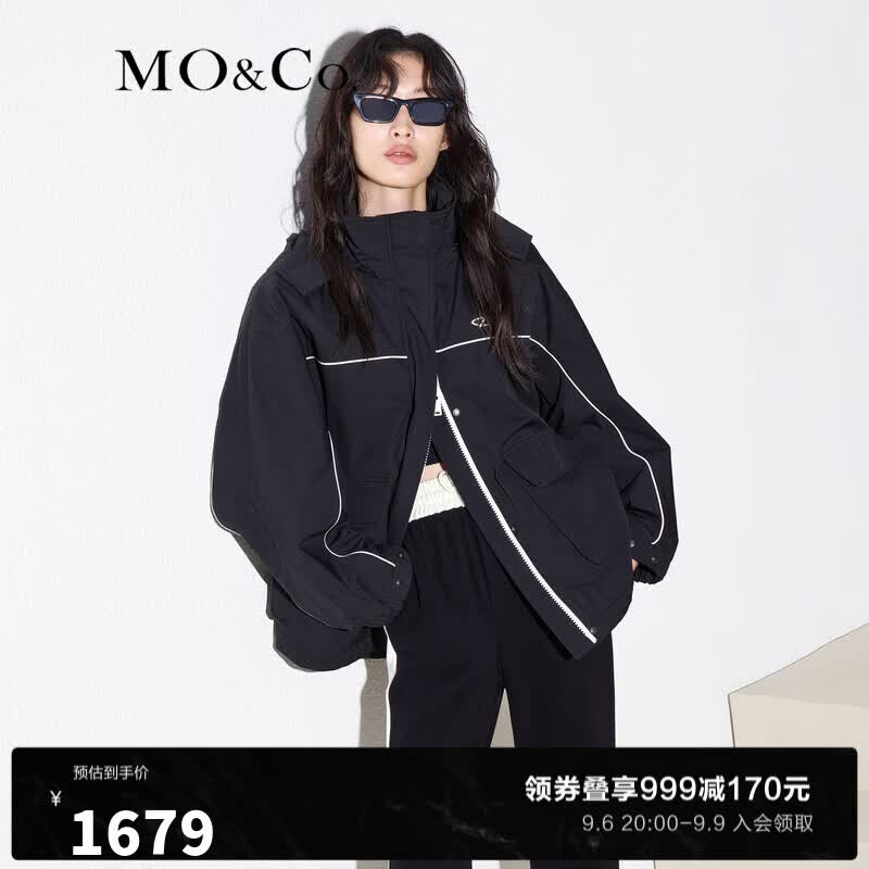MO&Co.冬季可拆连帽派克服夹克外套MBB4COT007 黑色 S/160使用感如何?