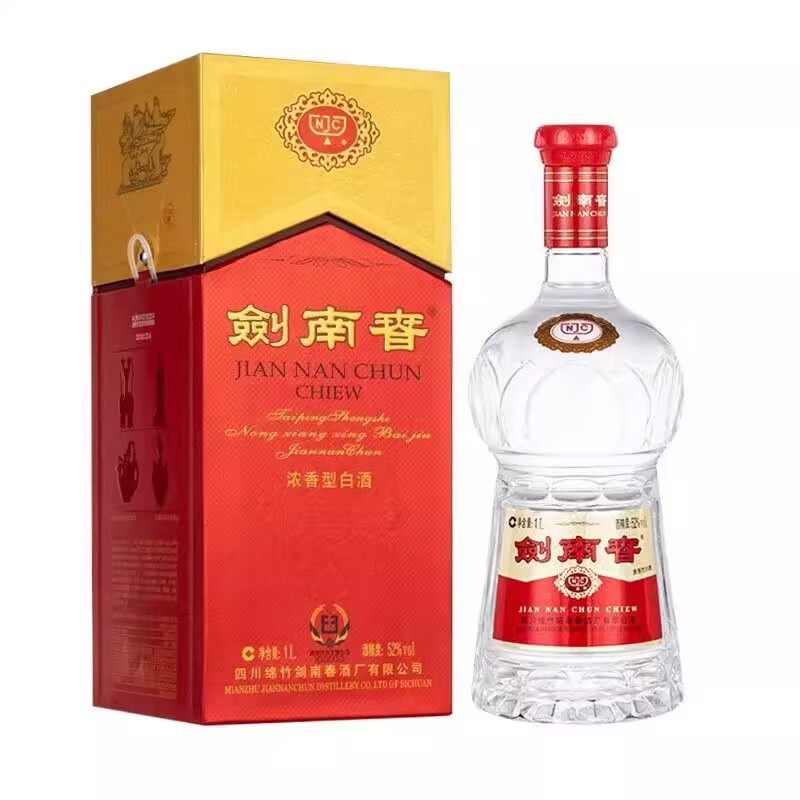 剑南春水晶剑52度1L浓香型白酒礼盒装 52度 1L 1瓶