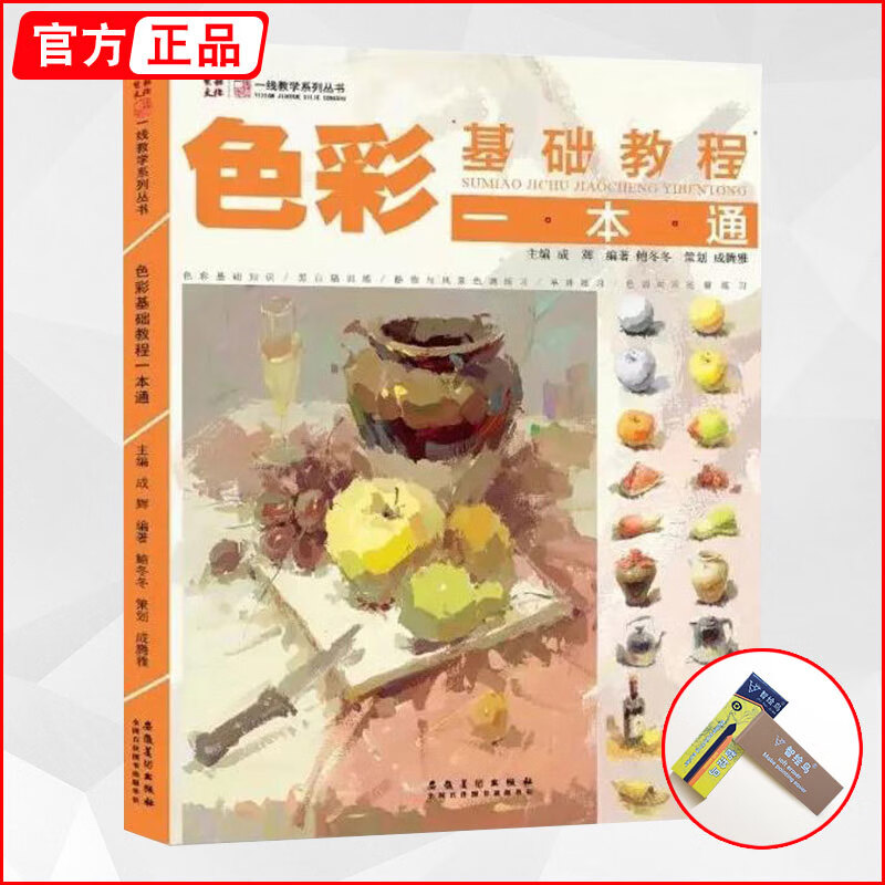 色彩基础教程一通 一线鲍冬冬水粉画色彩静物风景零基础入门黑白稿色