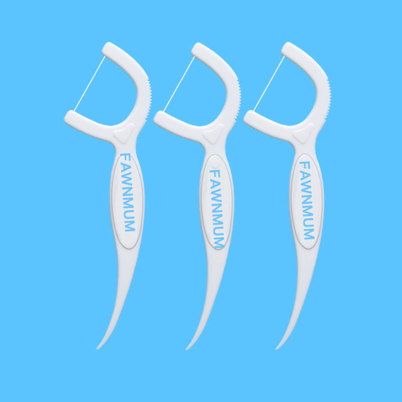 小鹿妈妈 专业洁齿牙线棒贵虎青年款50支/盒 6盒300支