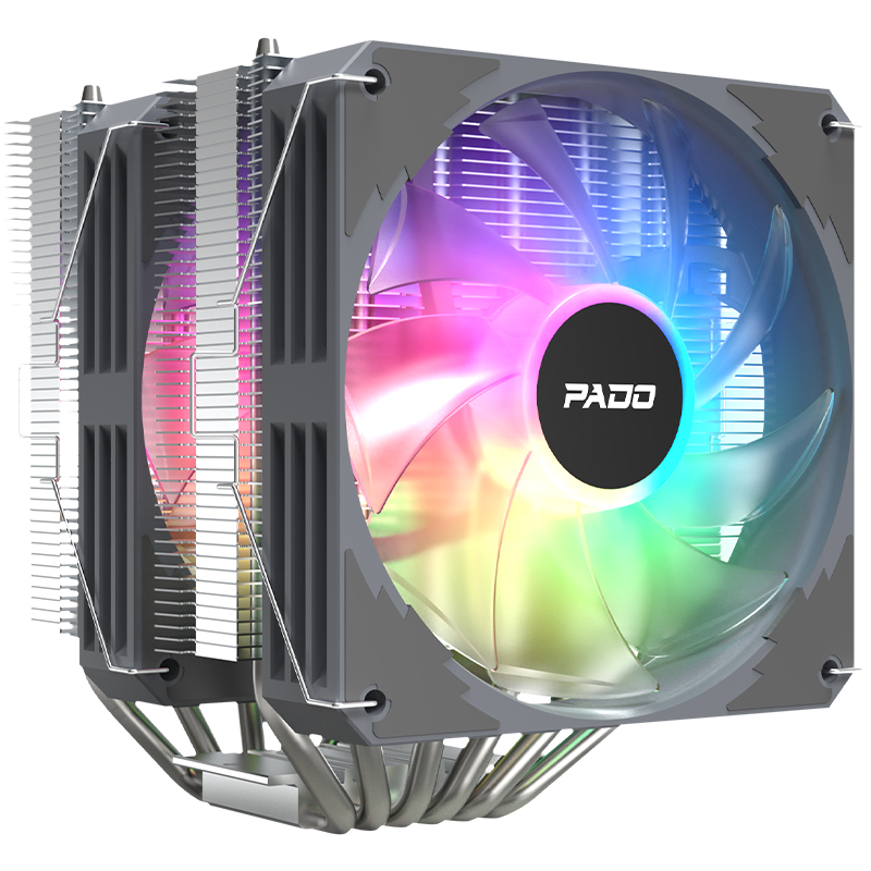 半岛铁盒（PADO）天狼星D600 CPU风冷散热器 6热管双塔 ARGB风扇 支持LGA1700/AM5平台