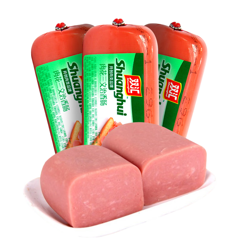 双汇肉花三文治火腿肠300g方型火腿手抓饼三明治汉堡面包寿司切片 肉