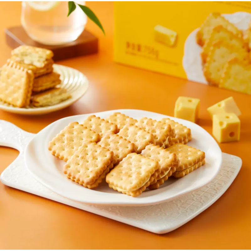 盒马MAX 芝士夹心饼干整箱756g咸味酥脆下午茶单独小包装零食 756g 芝士