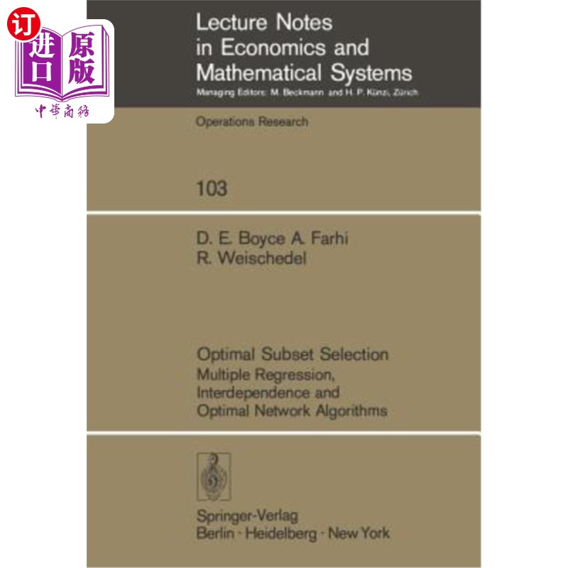 【中商海外直订】optimal subset selection: multiple regr.