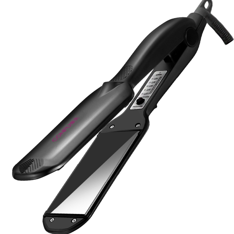 康夫（CONFU） 電夾板卷直發(fā)器卷發(fā)兩用專業(yè)直發(fā)夾發(fā)廊理發(fā)店專用拉頭發(fā)拉直板夾直發(fā)棒3C認證 KF-505 時尚黑