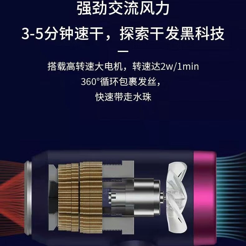 康夫（CONFU）电吹风负离子KF3127护发大功率家用发型师孕妇电吹风筒 康夫KF3127【风嘴+风罩】