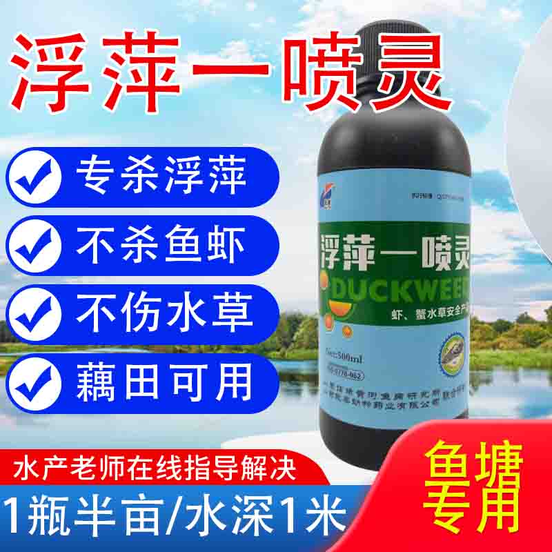 赛尔特嘉浮萍一喷灵水产养殖不伤水草稻田鱼虾水塘莲藕杀灭除浮萍清理