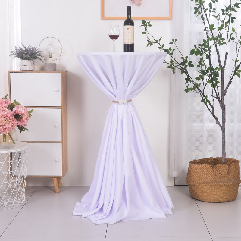 鸡尾酒桌布纯色鸡尾酒桌布白色高脚桌桌布黑色宴会桌布吧台布红酒