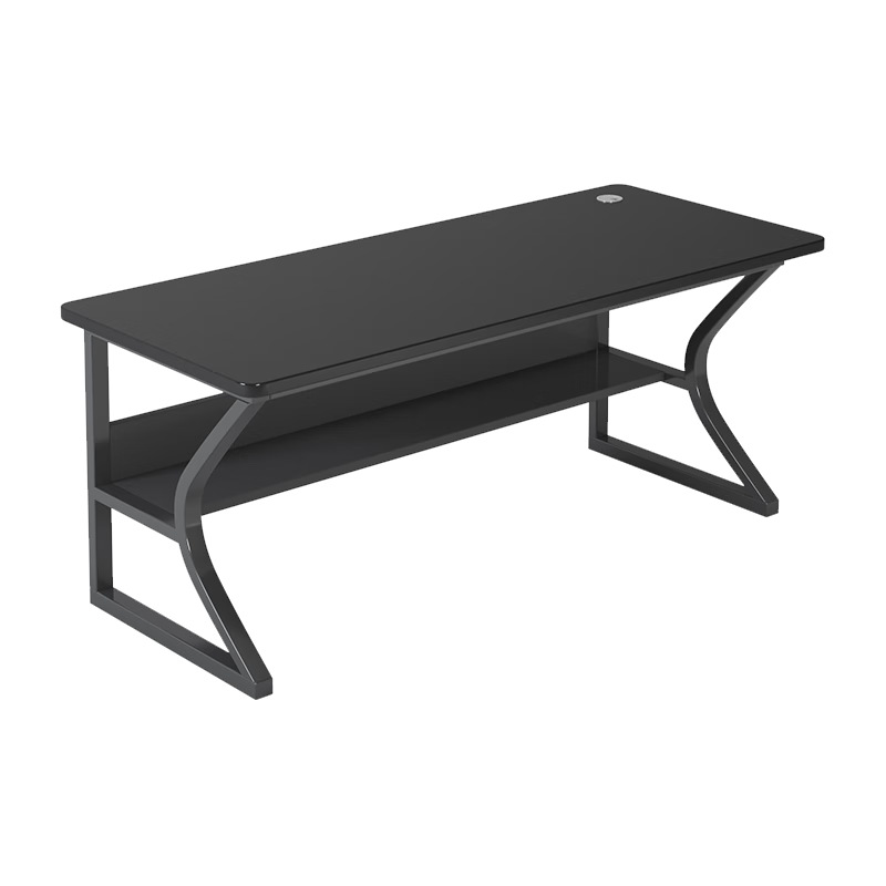 木匠印記電腦桌電競桌游戲家用臺式書桌學(xué)習(xí)桌寫字桌子工作臺簡易桌帶書架 補貼活動：【加固升級】白色160cm