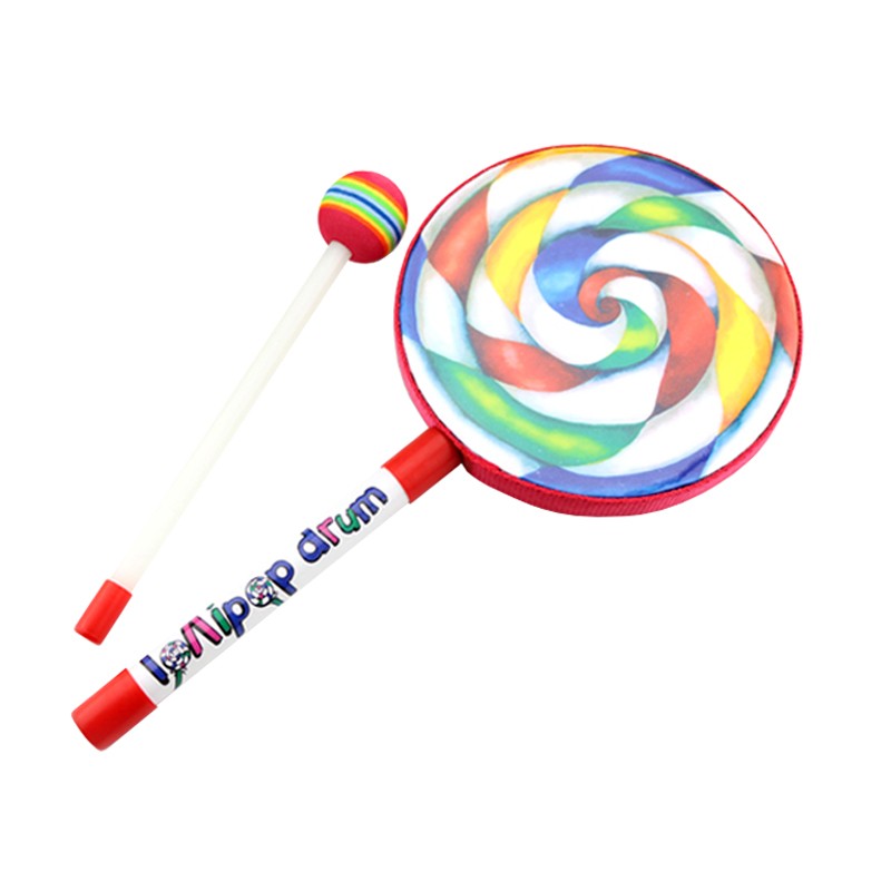 乐林源奥尔夫打击乐器手敲鼓 幼儿园玩具儿童棒棒糖鼓敲鼓音乐教具 6