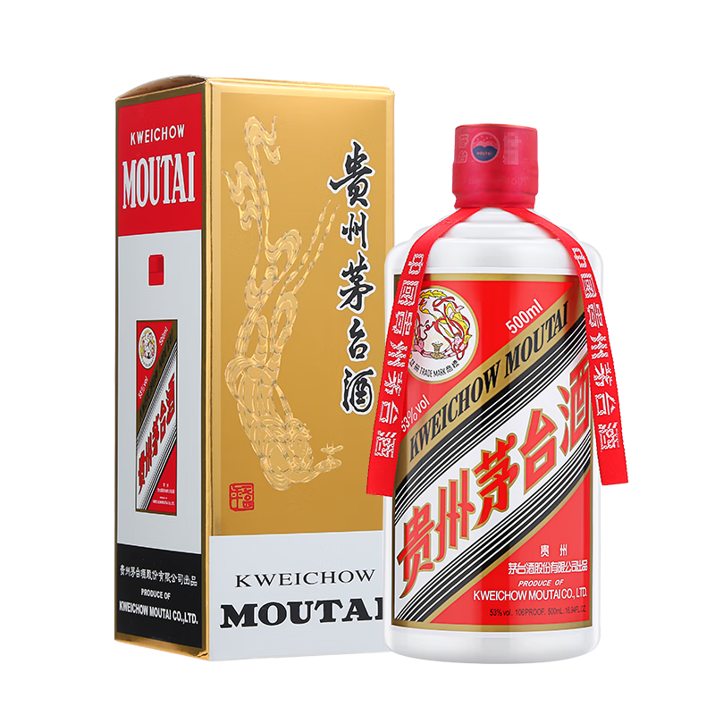 MOUTAI 茅台 飞天茅台 2022年 53%vol 酱香型白酒 500ml 单瓶装