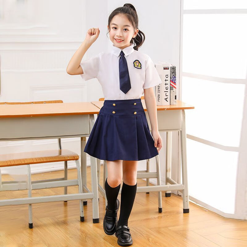 校服经典校校裤一条杠六一儿童合唱服中小学生诗歌朗诵表演服 a女款