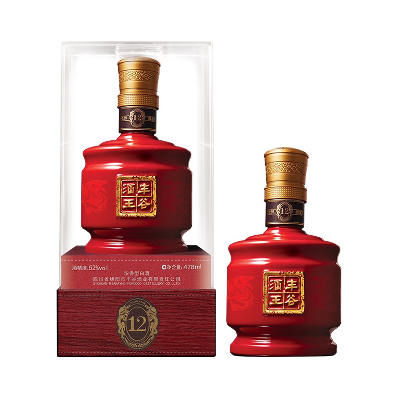 丰谷酒王十二(12)酒 浓香型 四川白酒 52度 478ml 1瓶