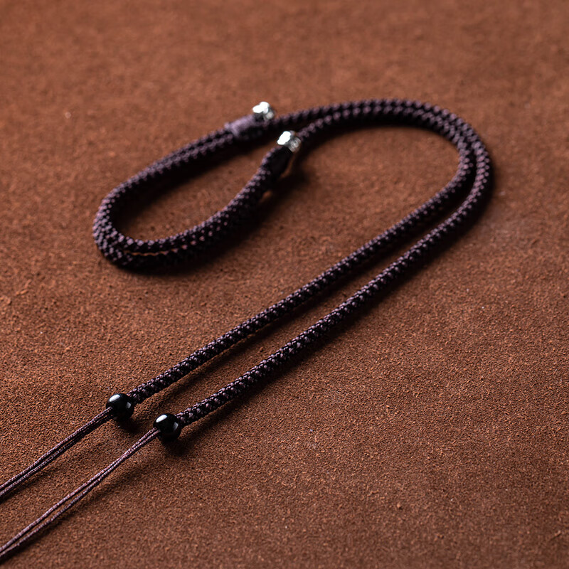 启纯横穿天珠挂绳挂脖锁骨手编男士女款项链绳子西藏饰品玉吊坠绳