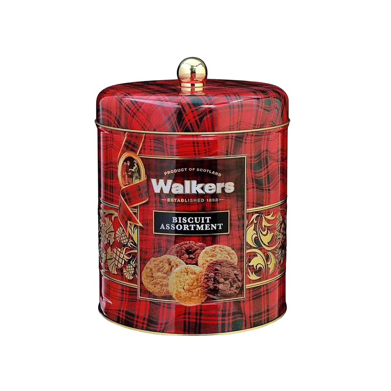 沃爾克斯（Walkers）英國進(jìn)口紅色抱抱桶黃油曲奇餅干休閑零食下午茶糕點 600g/罐