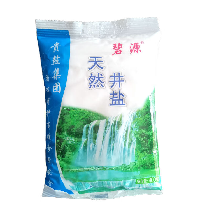 碧源贵州碧源盐巴深井精制加碘食用盐细盐井盐家用公斤装批发囤货