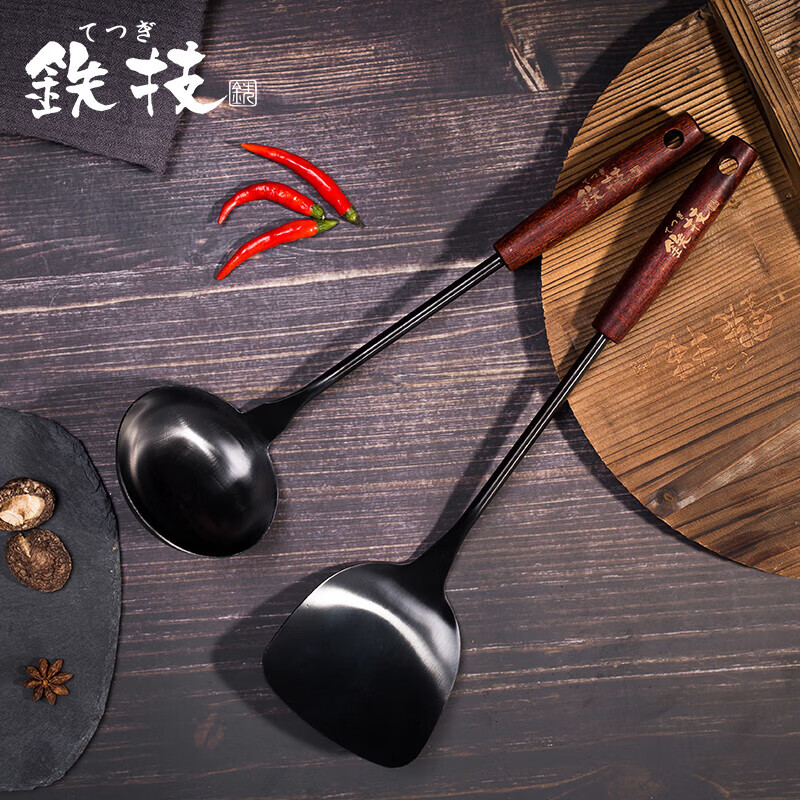 铁技日本铁技锅铲汤勺套装不锈钢铲子家用炒菜铲子不粘