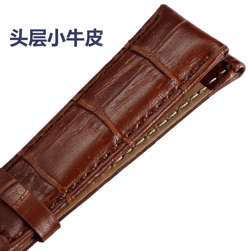 欧格利（Aurgelly）牛皮表带代用天梭卡西欧浪琴欧米茄手表带真皮表带男皮表带手表配件男士表带配换装工具 黑色皮带-20mm