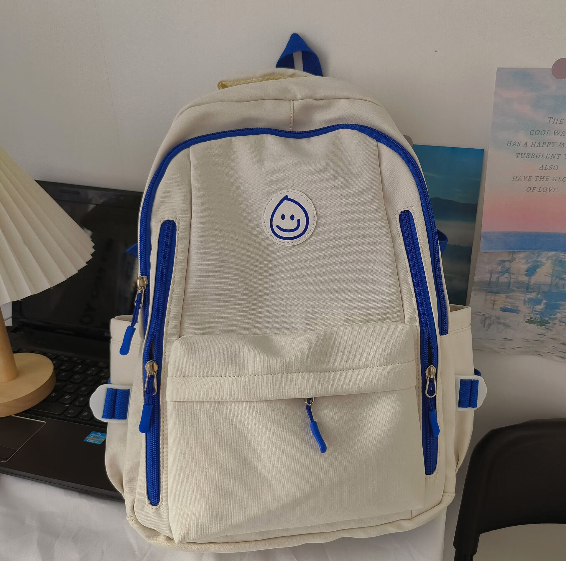 brynn capella书包中学生初中生2023新款大学生简约百搭多层小众设计