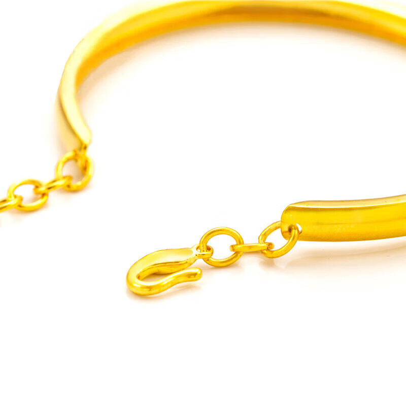 菜百首饰 黄金手镯 足金挚爱黄金手镯 计价 约16.85克