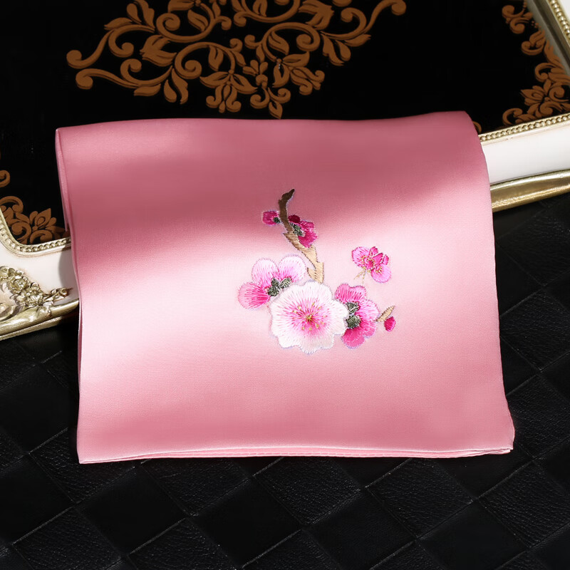 apatia真丝苏绣手绢女士桑蚕丝手工刺绣梅花手巾手帕苏州丝绸礼品伴手