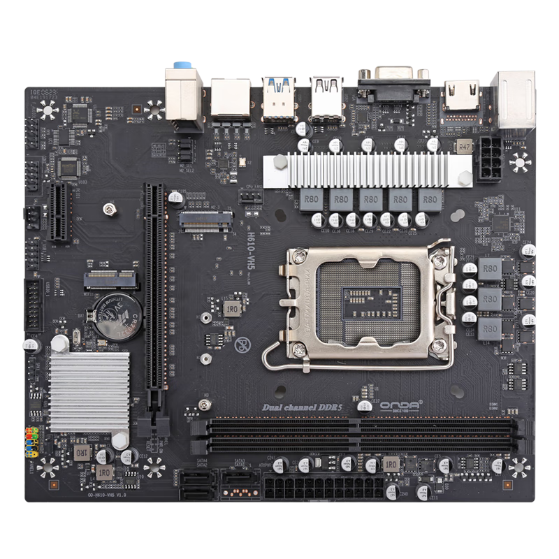 ONDA 昂达 H610-VH5-B（Intel H610 /LGA 1700）支持DDR5 I