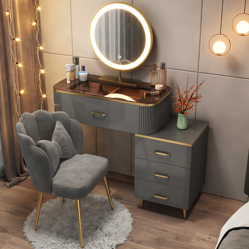 梳妆台 主卧 床头柜梳妆台 轻奢梳妆台收纳柜一体多功能北欧简约网红