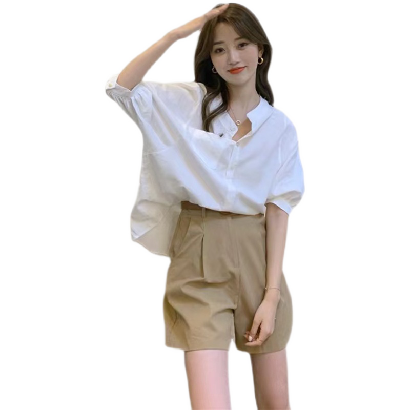 歐迪惠休閑褲女2025年新款夏季女裝衣服韓版運(yùn)動(dòng)褲套裝女闊腿褲短褲子女 圖片色套裝 S