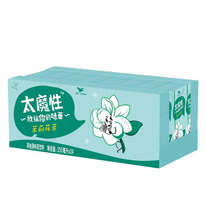 统一食品统一太魔性饮料茉莉花茶调味茶饮品整箱250ml*24盒纸盒 茉莉