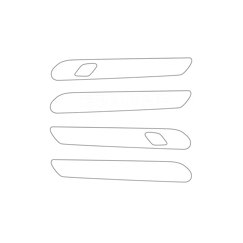 阡囤适用于23款领克08emp门把手贴车门外拉手贴车门防撞装饰贴 tpu