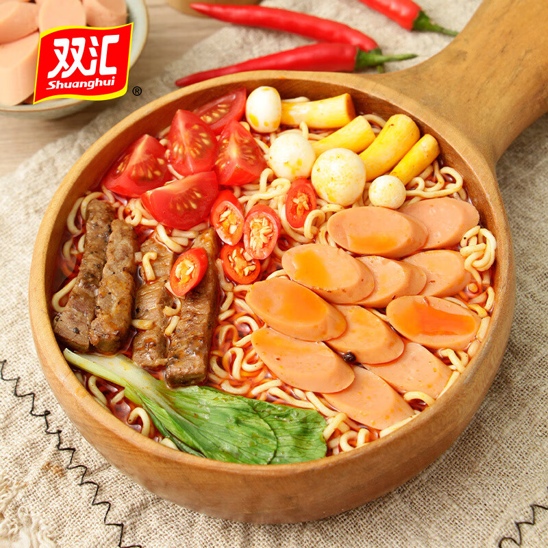 双汇泡面拍档火腿肠35g*60支香肠整箱泡面搭档轻盐派香肠 泡面拍档35g