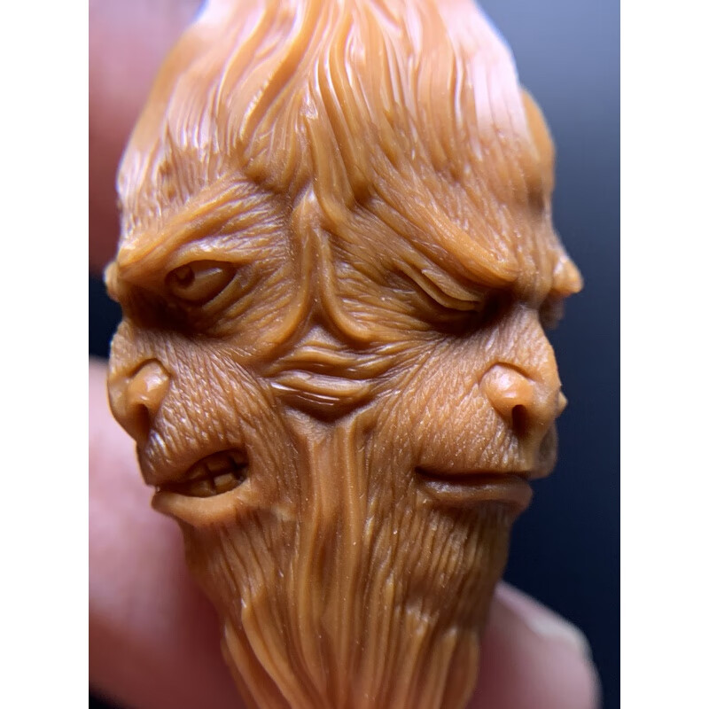 旺纯手工橄榄核雕刻单颗单籽单粒三面大圣齐天大圣静思大圣一念之间